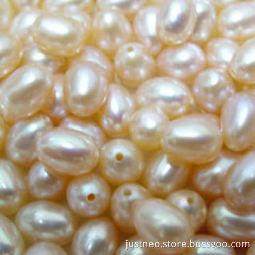 Loose freshwater rice-shaped drop pearls